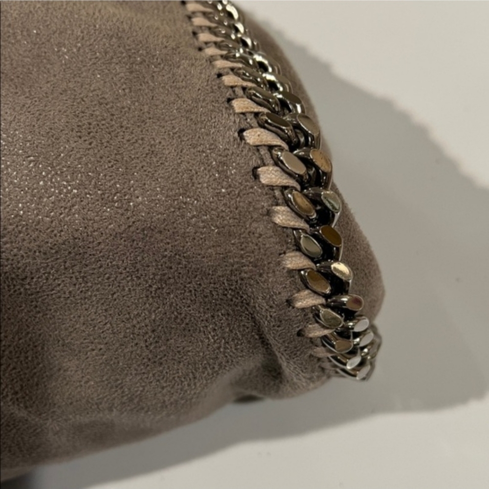 Stella McCartney Falabella Gray Vegan Suede Chain Crossbody Bag - Picture 4 of 14